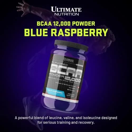 Ultimate Nutrition BCAA Powder 12000 Blue Raspberry | Fast-Absorbing Post-Workout Amino Support thumbnail 2