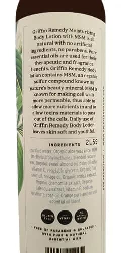 Griffin Remedy Orange Blossom Lotion-8oz | Deep Hydration & Toxin Removal for All Skin Types thumbnail 4