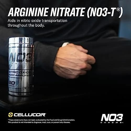 Cellucor NO3 Chrome Nitric Oxide Supplements with Arginine Nitrate for Muscle Pump & Blood Flow, 90 Capsules (30 Servings) thumbnail 4