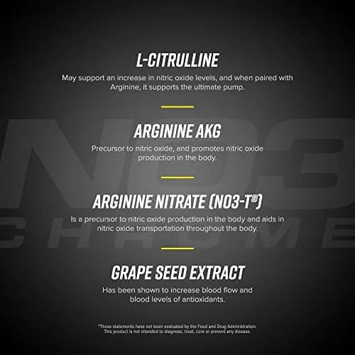 Cellucor NO3 Chrome Nitric Oxide Supplements with Arginine Nitrate for Muscle Pump & Blood Flow, 90 Capsules (30 Servings) thumbnail 2