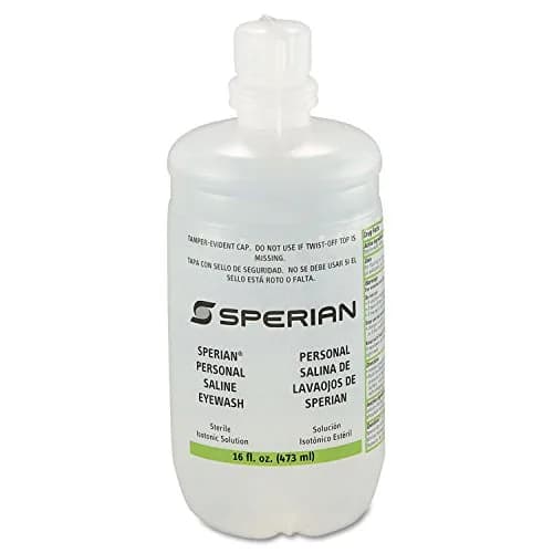 Honeywell Saline Personal Eyewash Bottle 16oz | Buffered Emergency Eye Cleansing Solution thumbnail 1