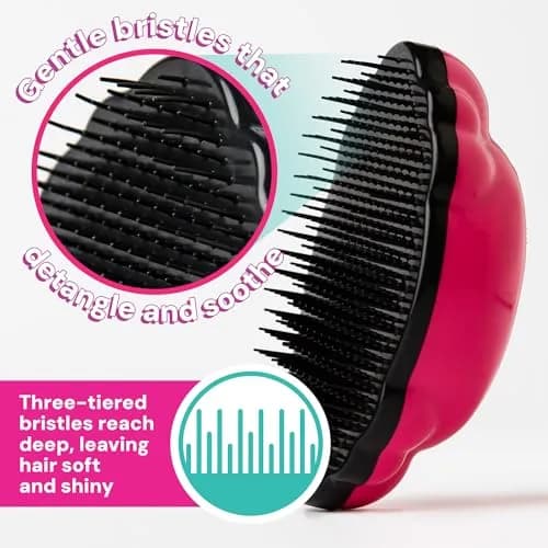 Knot Genie Teeny Detangling Hair Brush for Kids (Lilac Loveliness) | Pain-Free, Gentle, Compact thumbnail 2