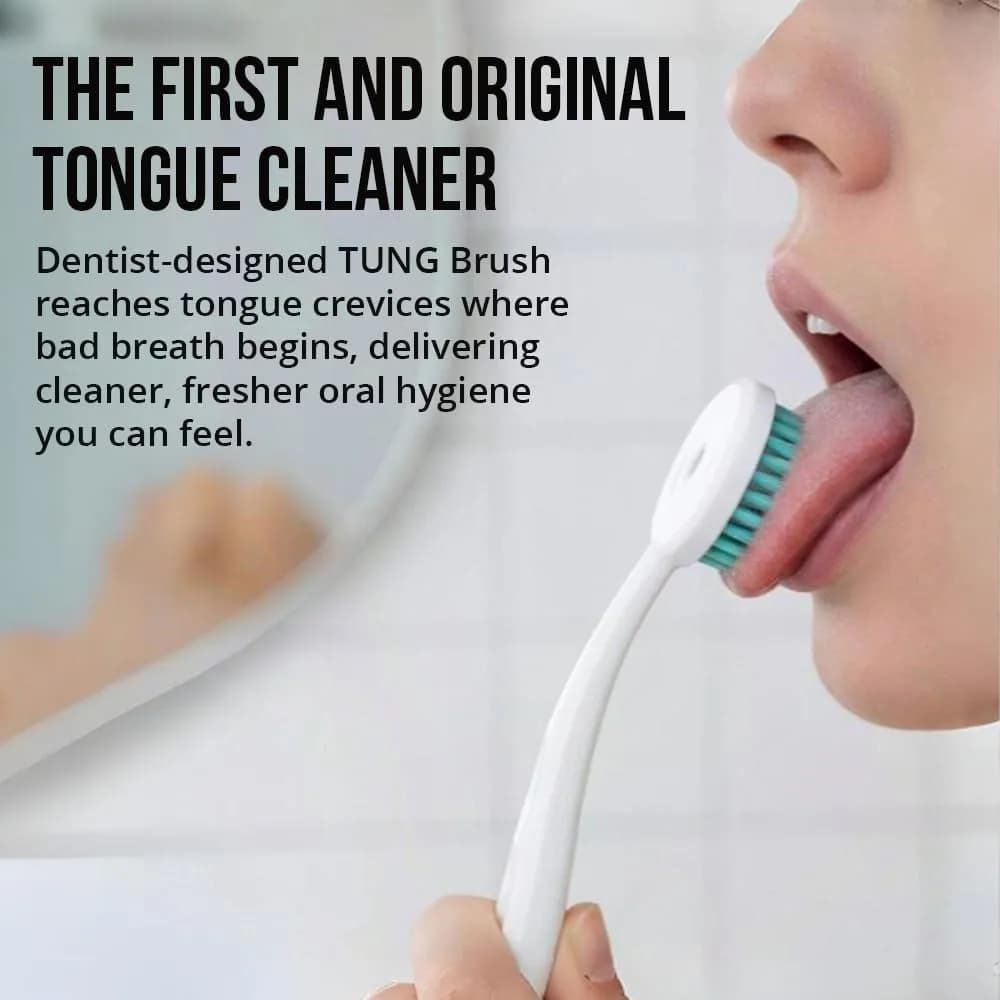Peak Essentials The Original TUNG Brush Tongue Cleaner 2-Pack | Dentist-Designed for Bad Breath Defense - view 2