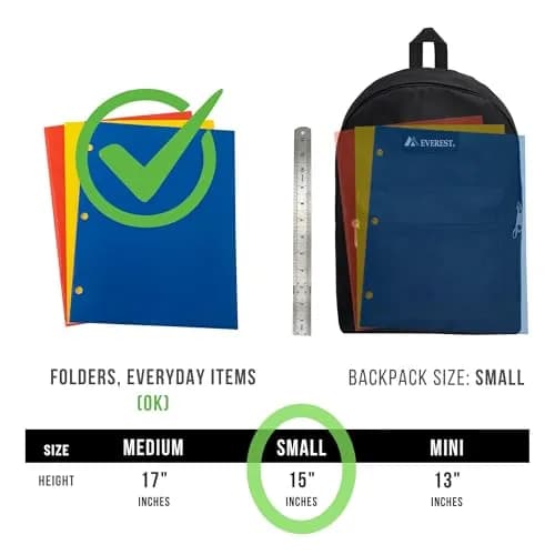 EVEREST Basic Backpack 15" Dark Purple 13.9 L (0.3 kg) | Lightweight Casual Daypack for Travel & School thumbnail 5