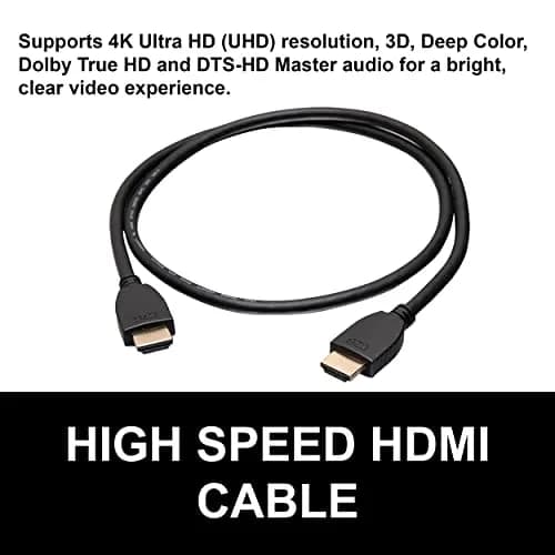 C2G High Speed HDMI Cable with Ethernet 0.5m (1.6ft) | 4K 60Hz, Gold-Plated Connectors thumbnail 2