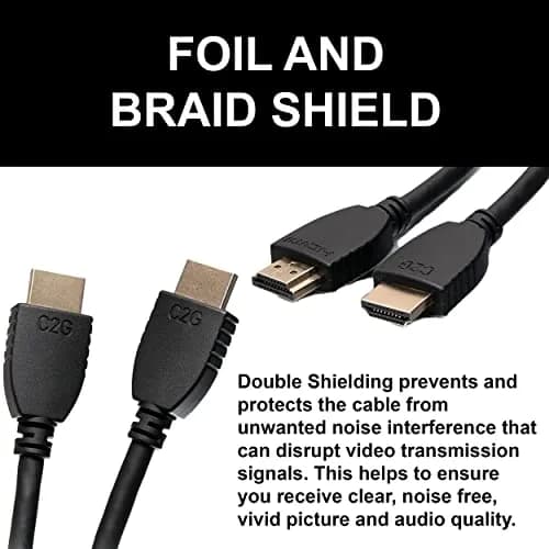 C2G HDMI Cable 4K 60Hz Ethernet 1.5M Black | High Speed HDMI with Ethernet (120 chars) thumbnail 4