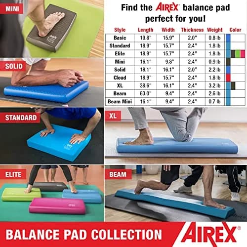 AIREX Balance Beam - Exercise Foam Pad for Physical Therapy, Kids, Yoga, Mobility, Stability, Blue, 62.99x9.45x2.36" thumbnail 7