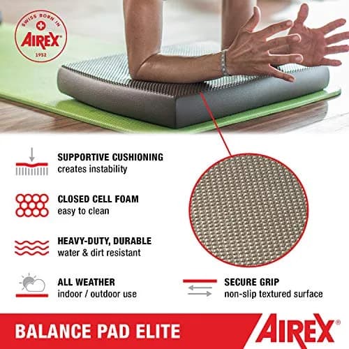 AIREX Balance Pad - Exercise Foam Pad for Balance & Mobility, 16x20x2.5 inches, Blue | Non-Slip, Tear-Resistant, Professional Grade thumbnail 3