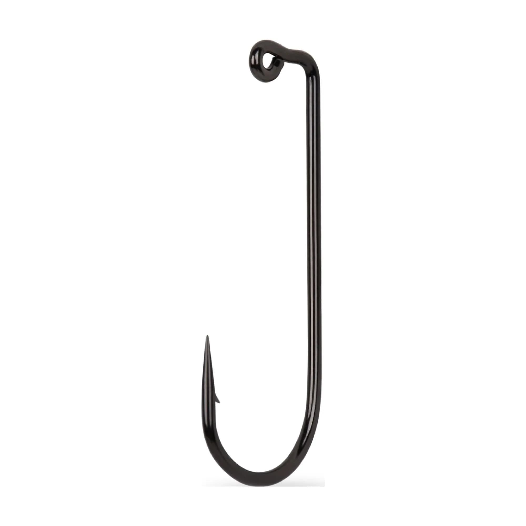 Mustad Jig Hook 1/0 | 90° Deep-Water Jigging, 2X Strong Black Nickel (en_US) — 1/0