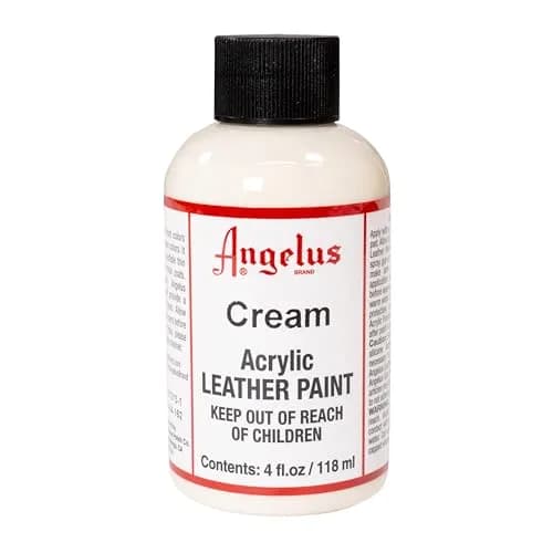 Angelus Acrylic Leather Paint - Cream | Flexible Recoloring Balm for Shoes, Furniture, Car Seats 120ml (4 fl oz) | USA-Sourced - view 2
