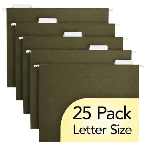 Pendaflex Hanging File Folders, 25 Pack, Green, Letter Size | Everyday Organization thumbnail 1