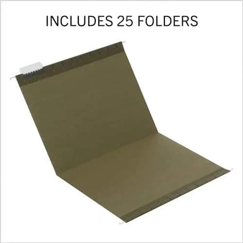 Pendaflex Hanging File Folders, 25 Pack, Green, Letter Size | Everyday Organization thumbnail 3