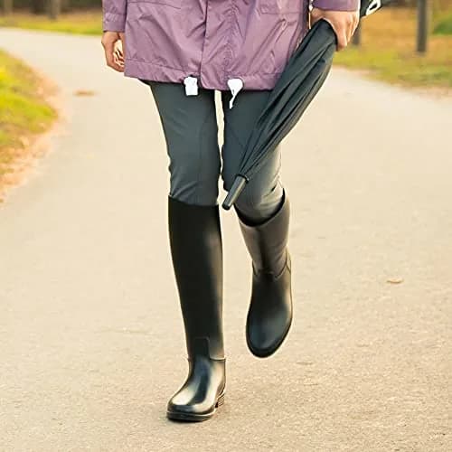 HORZE Chester Unisex Adult Tall Rubber Riding Boots | Durable, Water-Resistant, Impact-Absorbing (70-120 chars) thumbnail 2