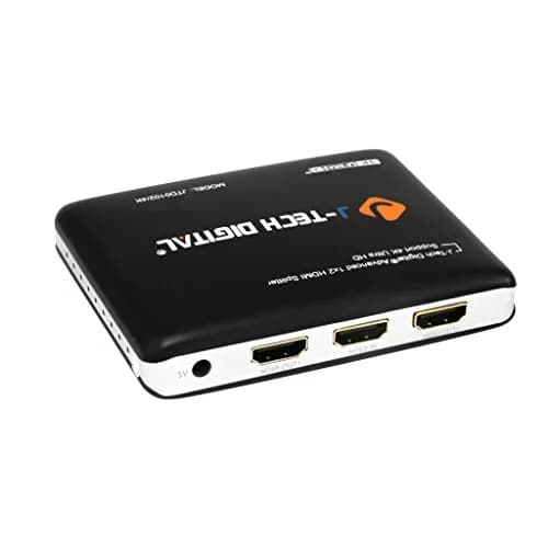 J-Tech Digital 1x2 HDMI Splitter 4K Ultra HD 3840x2160 | Supports 3D & Deep Color thumbnail 2