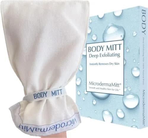 MicrodermaMitt Deep Exfoliating Mitt for Body | Natural Skin Care & Dead Skin Removal thumbnail 1
