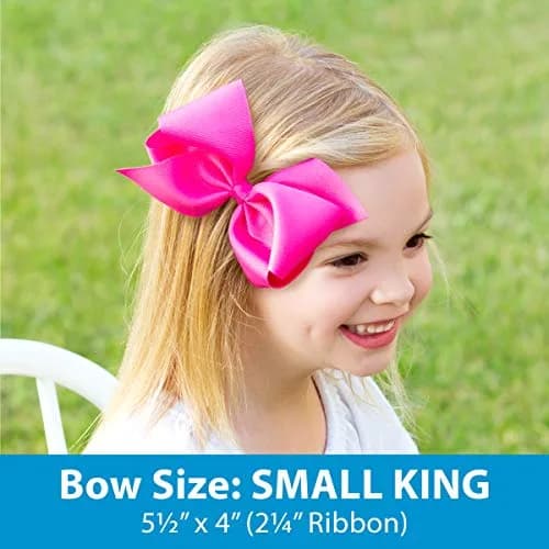 Wee Ones Baby Girls' Small King Classic French Satin Hair Bow on a WeeStay clip w/Knot Wrap Center - Light Pink,One Size | Trendy & Timeless thumbnail 3