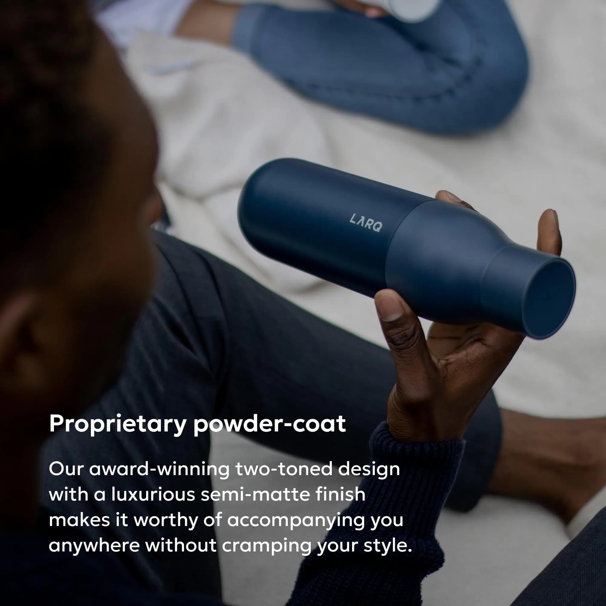 LARQ Twist Top Insulated Stainless Steel Water Bottle 500ml (17 fl oz) | Keeps Cold 24 Hrs, Hot 12 Hrs - view 5