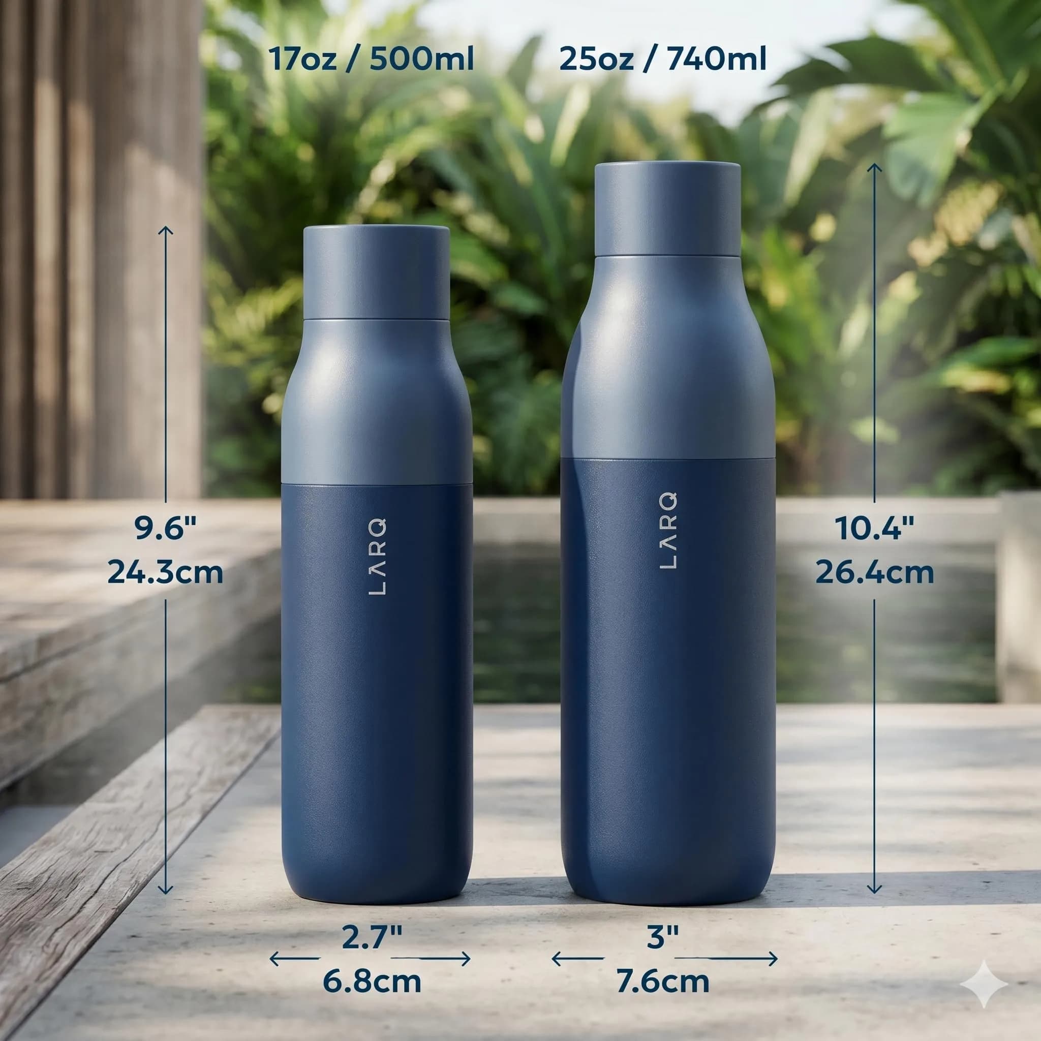 LARQ Twist Top Insulated Stainless Steel Water Bottle 500ml (17 fl oz) | Keeps Cold 24 Hrs, Hot 12 Hrs - view 7