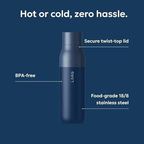 LARQ Twist Top Insulated Stainless Steel Water Bottle 500ml (17 fl oz) | Keeps Cold 24 Hrs, Hot 12 Hrs thumbnail 2