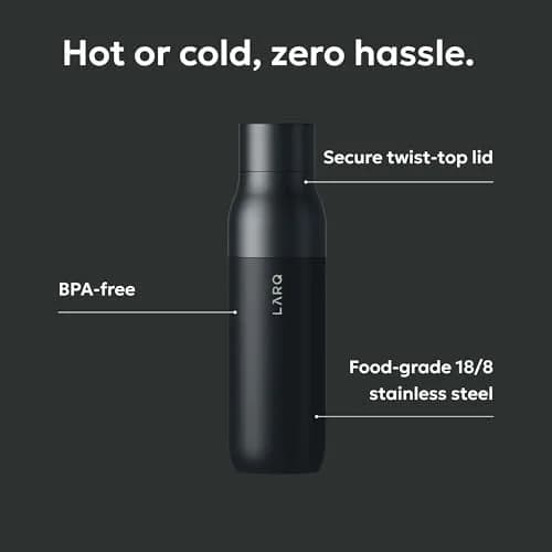 LARQ Twist Top Insulated Stainless Steel Water Bottle 500ml (17 fl oz) | Keeps Cold 24 Hrs, Hot 12 Hrs thumbnail 2