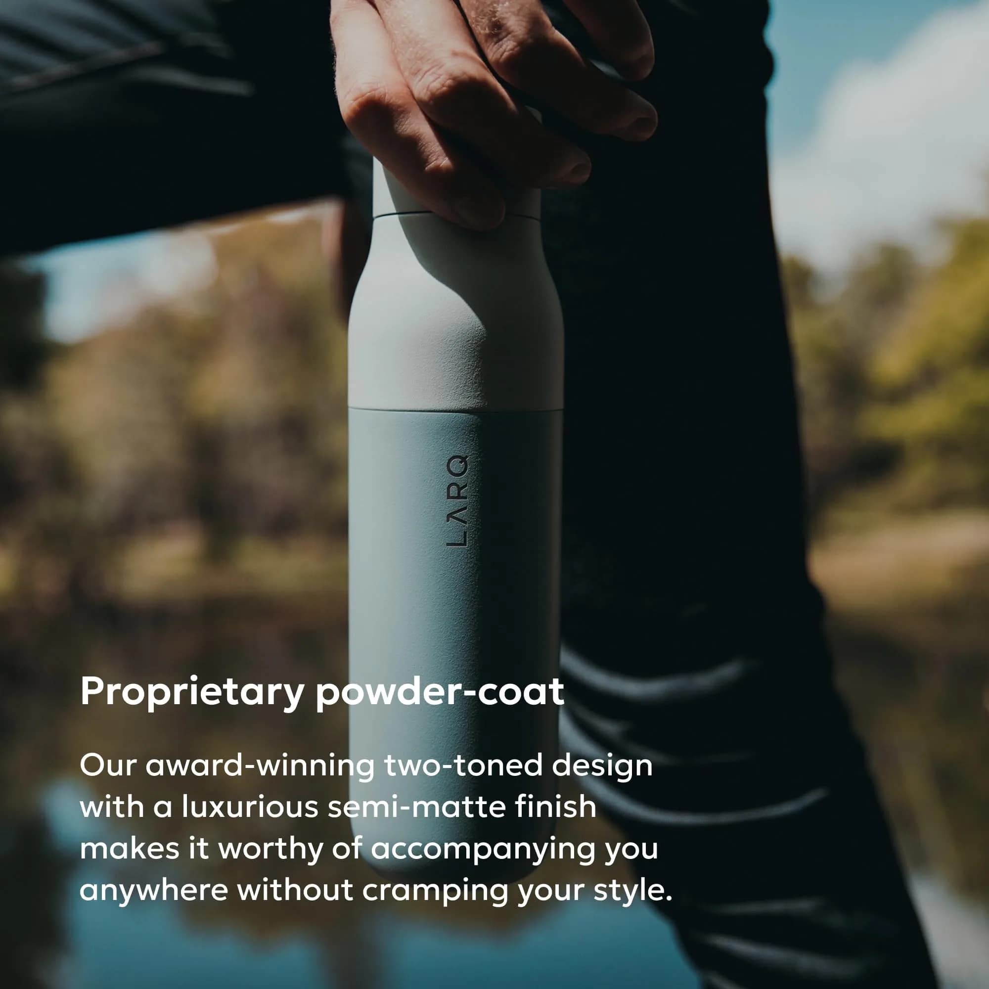 LARQ Twist Top Insulated Water Bottle 500ml (17 fl oz) | Leak-Proof Stainless Steel for Cold 24h, Hot 12h - view 5