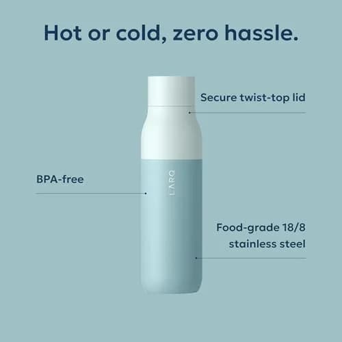 LARQ Twist Top Insulated Water Bottle 500ml (17 fl oz) | Leak-Proof Stainless Steel for Cold 24h, Hot 12h thumbnail 2