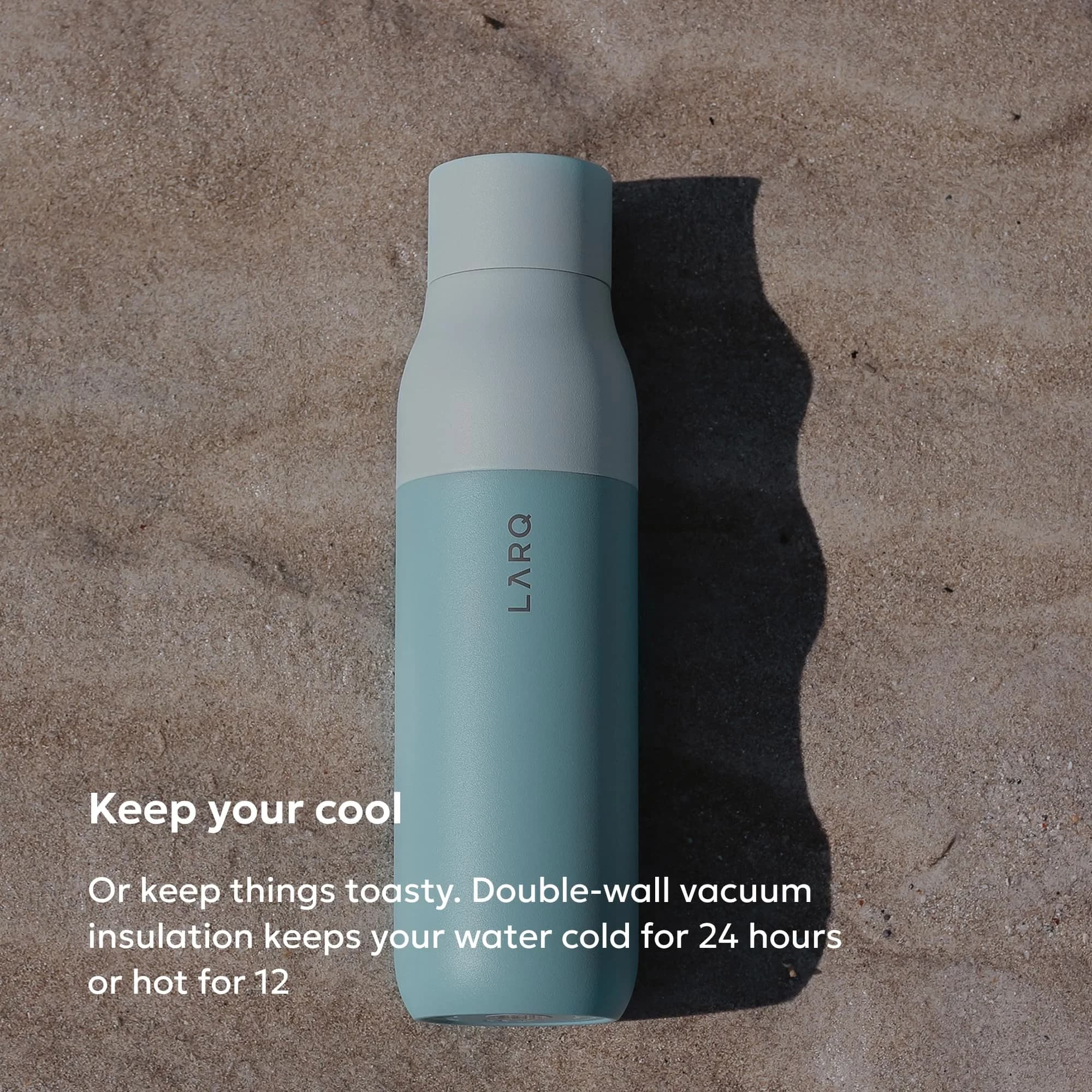 LARQ Twist Top Insulated Water Bottle 500ml (17 fl oz) | Leak-Proof Stainless Steel for Cold 24h, Hot 12h - view 4