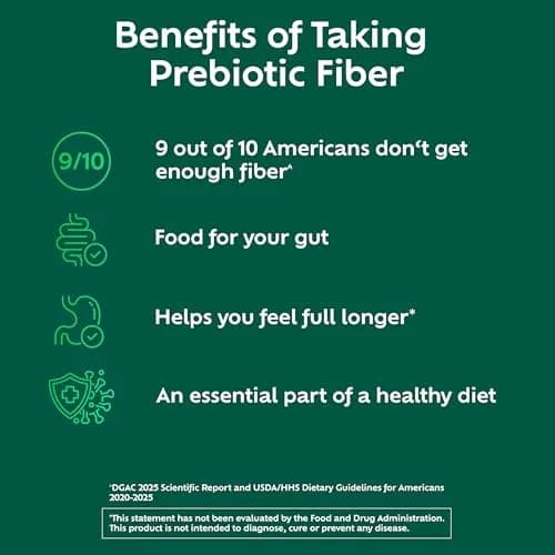 Benefiber Daily Prebiotic Fiber Supplement Powder 500g (17.6 oz) | Supports Digestive Health & Fullness thumbnail 4