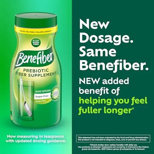 Benefiber Daily Prebiotic Fiber Supplement Powder 500g (17.6 oz) | Supports Digestive Health & Fullness thumbnail 8