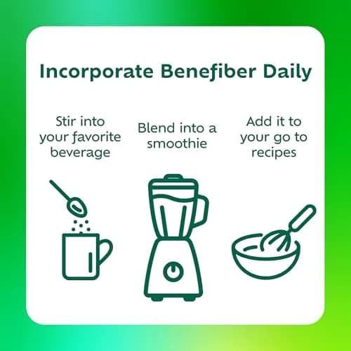 Benefiber Daily Prebiotic Fiber Supplement Powder 500g (17.6 oz) | Supports Digestive Health & Fullness thumbnail 3