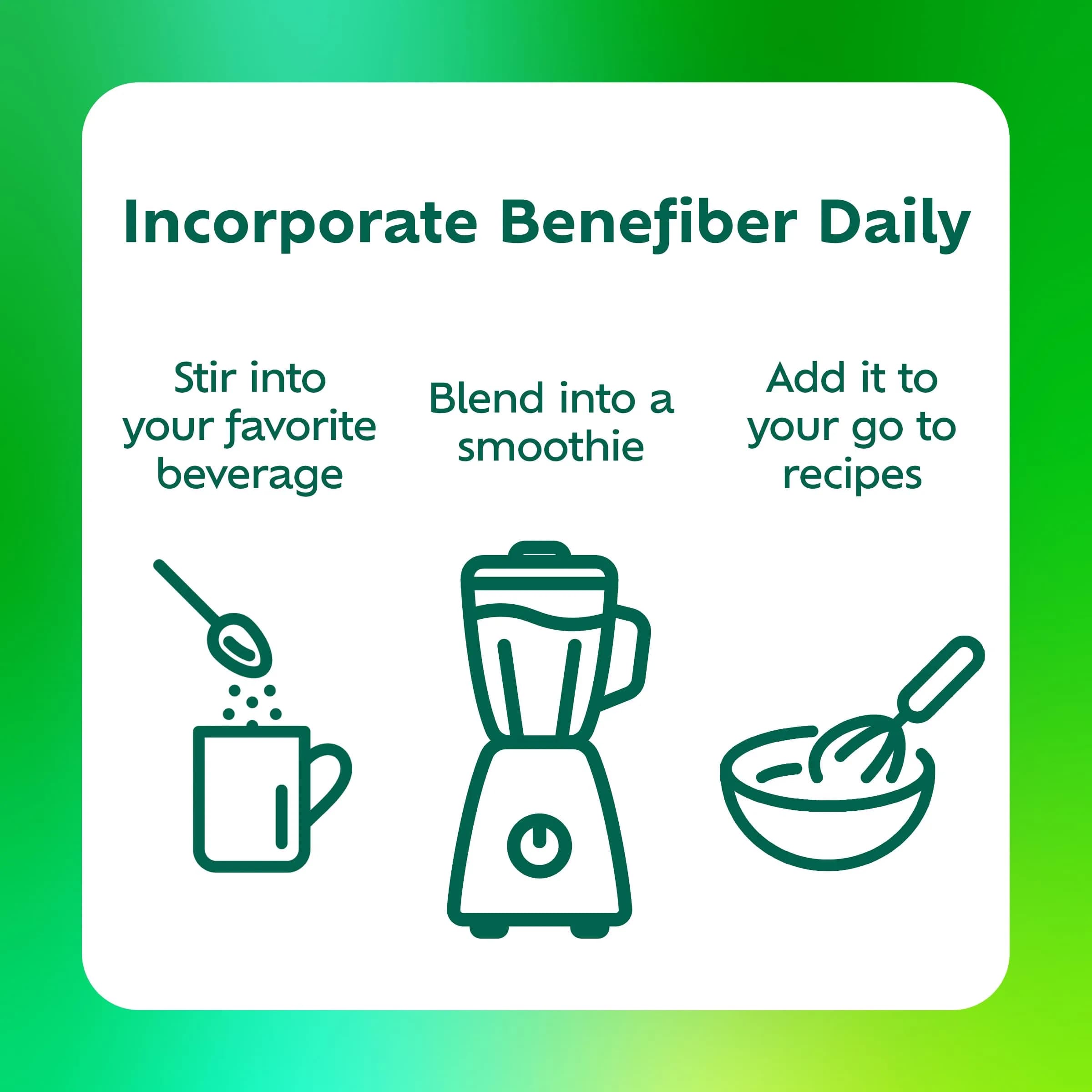 Benefiber Daily Prebiotic Fiber Supplement Powder 500g (17.6 oz) | Supports Digestive Health & Fullness - view 3
