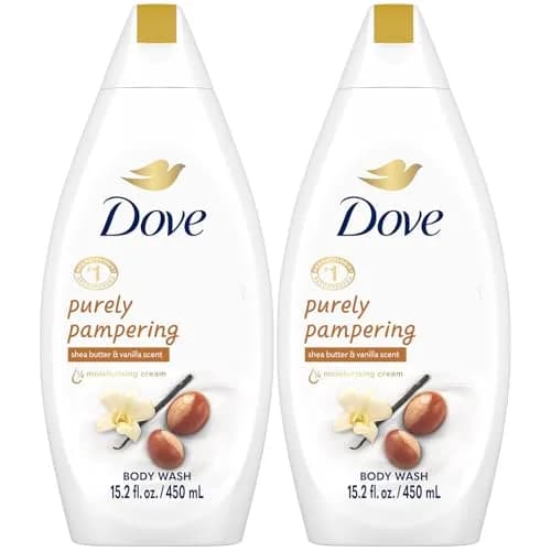 Dove Purely Pampering Shea Butter & Vanilla Body Wash 2-Pack, 15.2 Oz (450ml) Each | For Softer, Smoother Skin thumbnail 1