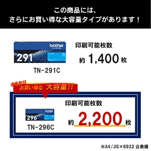 Brother TN-291C Cyan Toner Cartridge for Brother HL-3170CDW & HL-3140CW | 1,400 Pages Color thumbnail 4