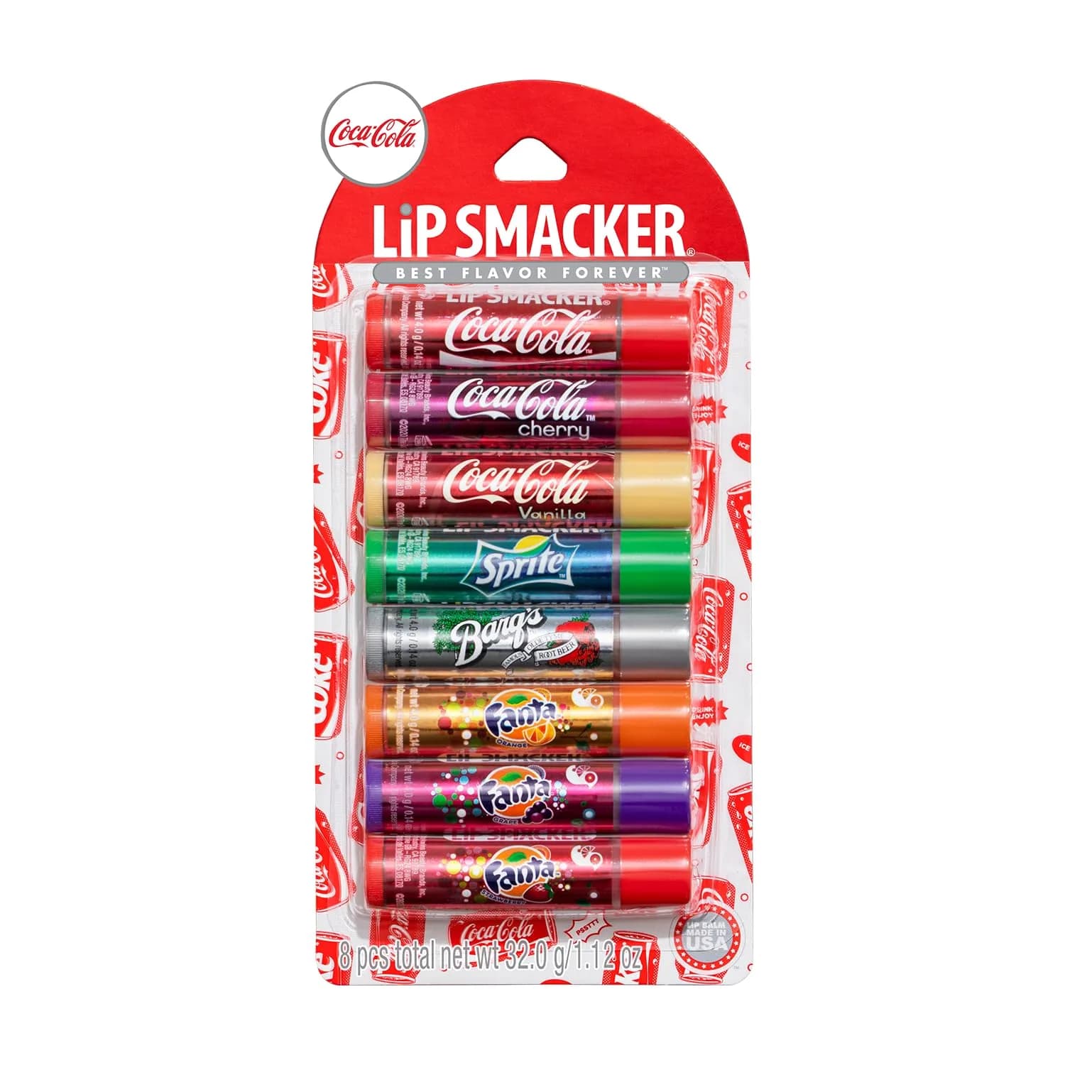 Lip Smacker Coca-Cola Flavored Balm 8 Count (24.95 ml / 0.85 Fl Oz) | Party Pack Assortment - main product image