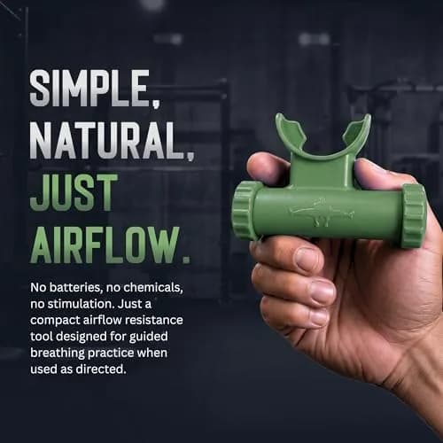 O2Trainer Breathing Muscle Training Device, Green | Improve Lung Endurance & Performance thumbnail 5