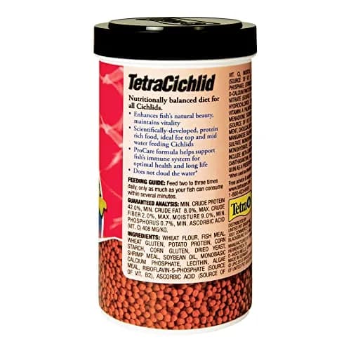Tetra Cichlid Floating Pellets 6 Oz | Nutritionally Balanced Fish Food for Top & Mid-Water Feeders thumbnail 2