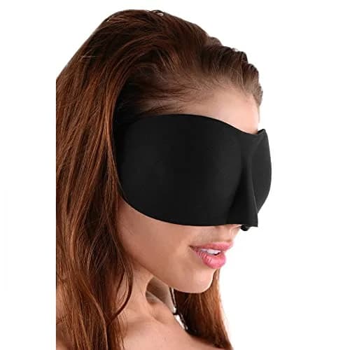 Frisky AD310 Deluxe Black Out Blindfold Sleep Mask | Soft Neoprene, Velcro Closure, One Size Fits Most thumbnail 1