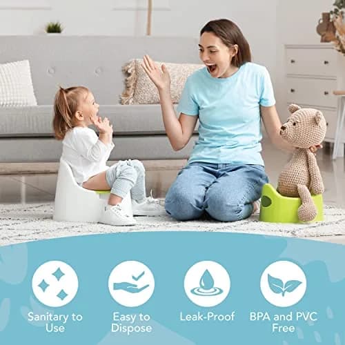 Tidy Tots Disposable Potty Chair Liners Value Pack 32 Count | Leak-Proof & Universal Fit thumbnail 2