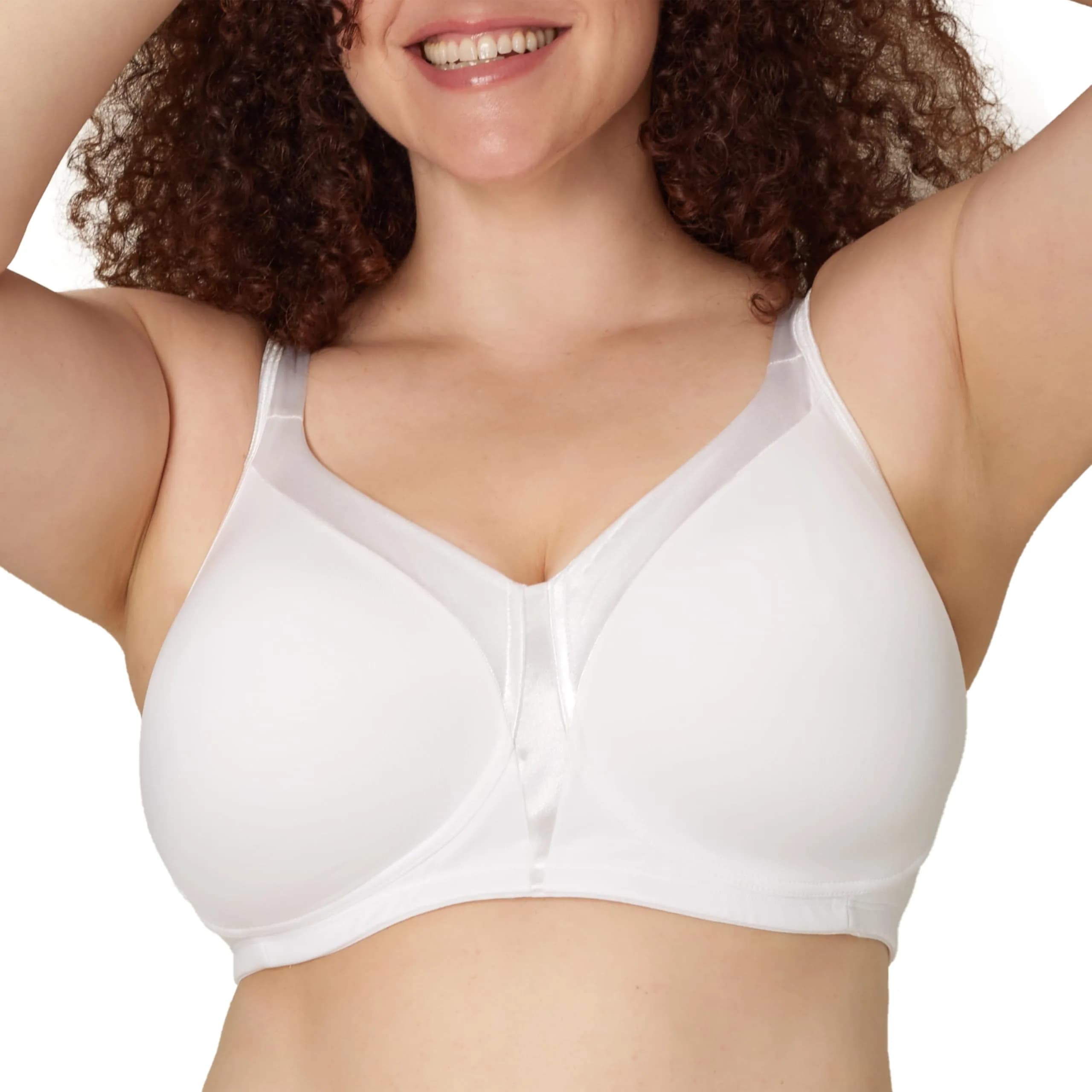 PLAYTEX Womens 18 Hour Silky Soft Wireless Bra | Support & Comfort, Full Coverage, 40B US — White / 38B