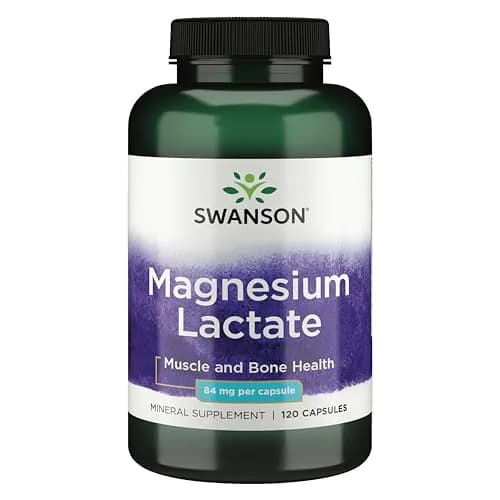 Swanson Magnesium Lactate Lactose-Free 84 mg | Supports Muscles & Bones, Gentle Absorption thumbnail 1
