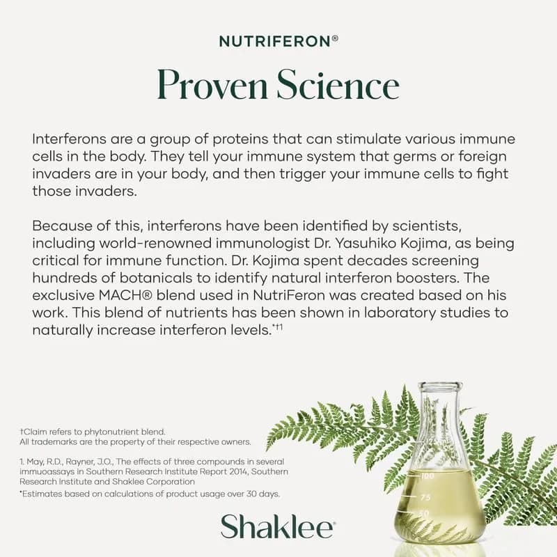 Shaklee NutriFeron® - Immune Support with Zinc - 60 Caplets | Boosts Interferon Naturally thumbnail 11