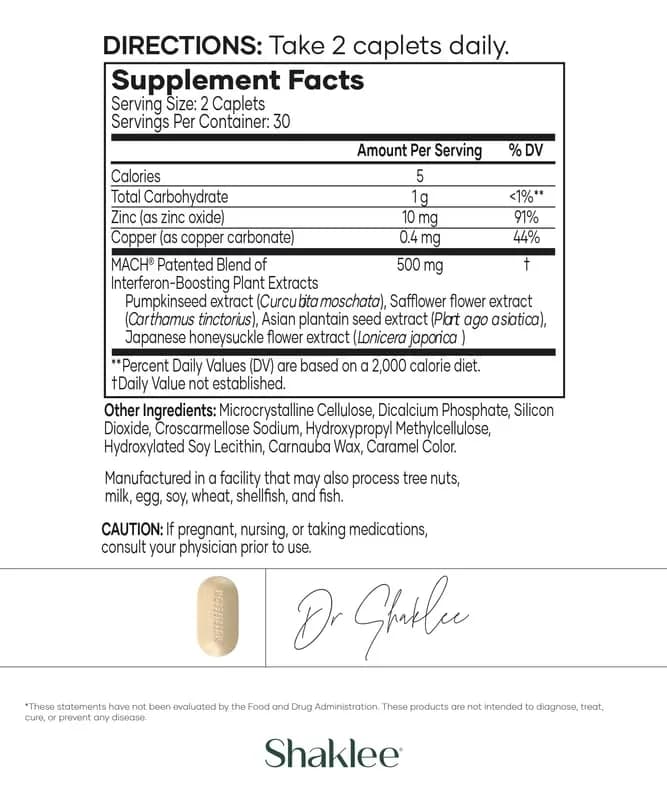 Shaklee NutriFeron® - Immune Support with Zinc - 60 Caplets | Boosts Interferon Naturally thumbnail 3