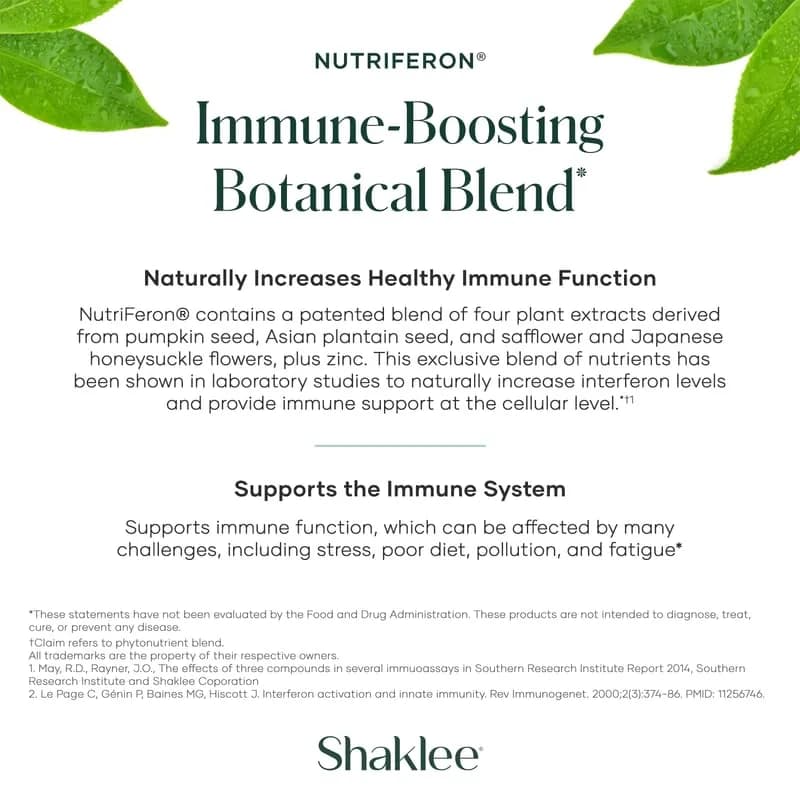 Shaklee NutriFeron® - Immune Support with Zinc - 60 Caplets | Boosts Interferon Naturally thumbnail 4