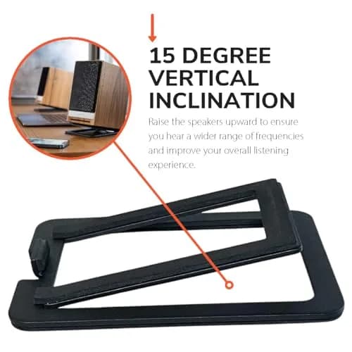 Audioengine DS1M Metal Speaker Stands Pair – Desktop Speaker Stands | Elevate & Damp Vibrations thumbnail 2