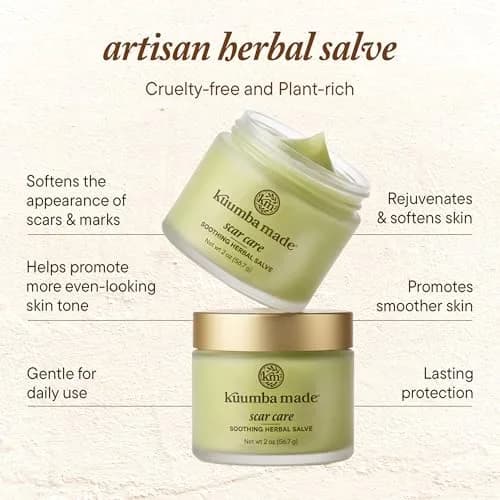 Kuumba Made Scar Care Salve Herbal Balm with Comfrey & Calendula 2 Oz | Supports Skin Renewal & Discoloration thumbnail 4