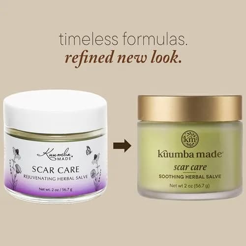 Kuumba Made Scar Care Salve Herbal Balm with Comfrey & Calendula 2 Oz | Supports Skin Renewal & Discoloration thumbnail 2