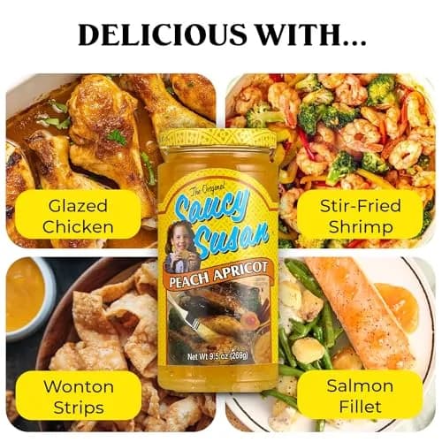 Saucy Susan Peach Apricot Original Sauce 9.5 oz | Sweet & Tangy Blend for Glazing & Dipping thumbnail 8