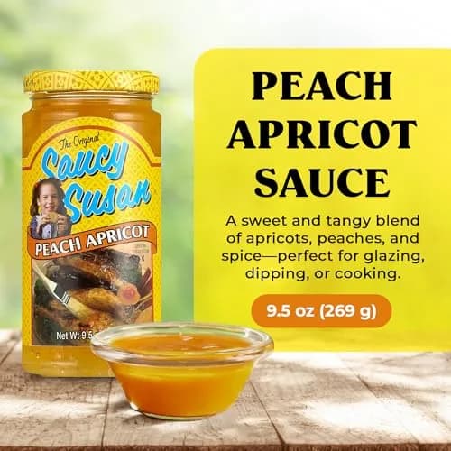 Saucy Susan Peach Apricot Original Sauce 9.5 oz | Sweet & Tangy Blend for Glazing & Dipping thumbnail 2