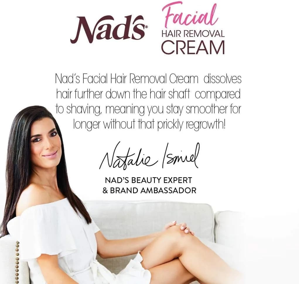 Nad's Gentle & Soothing Facial Hair Removal Cream for Women - Sensitive Depilatory Cream 28ml (0.99 Oz) | Painless Hair Removal for Face, Chin & Upper Lip - view 7