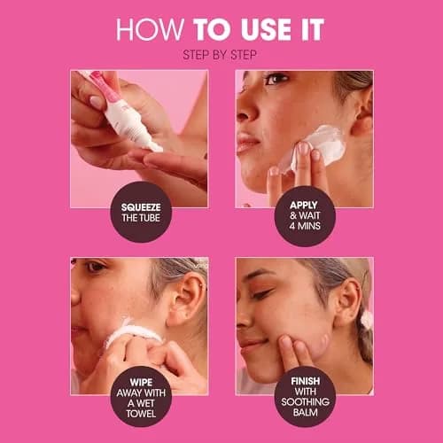 Nad's Gentle & Soothing Facial Hair Removal Cream for Women - Sensitive Depilatory Cream 28ml (0.99 Oz) | Painless Hair Removal for Face, Chin & Upper Lip thumbnail 3
